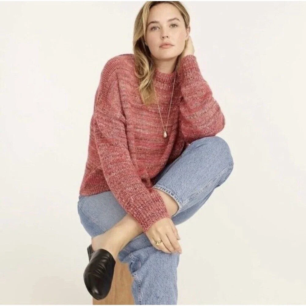 J.CREW Wool/acrylic Mockneck Sweater. Size S Long Sleeve Boxi Oversized